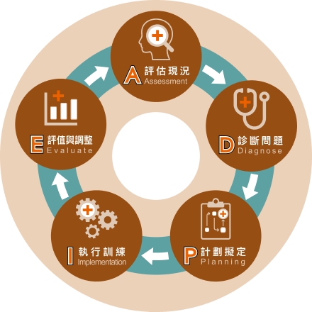 口肌ADPIE示意圖